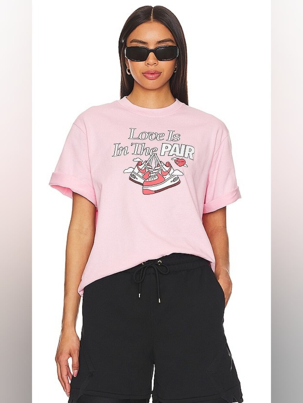 Nike Sportswear Love Is In The Pair T Shirt Women Size XS New Valentine